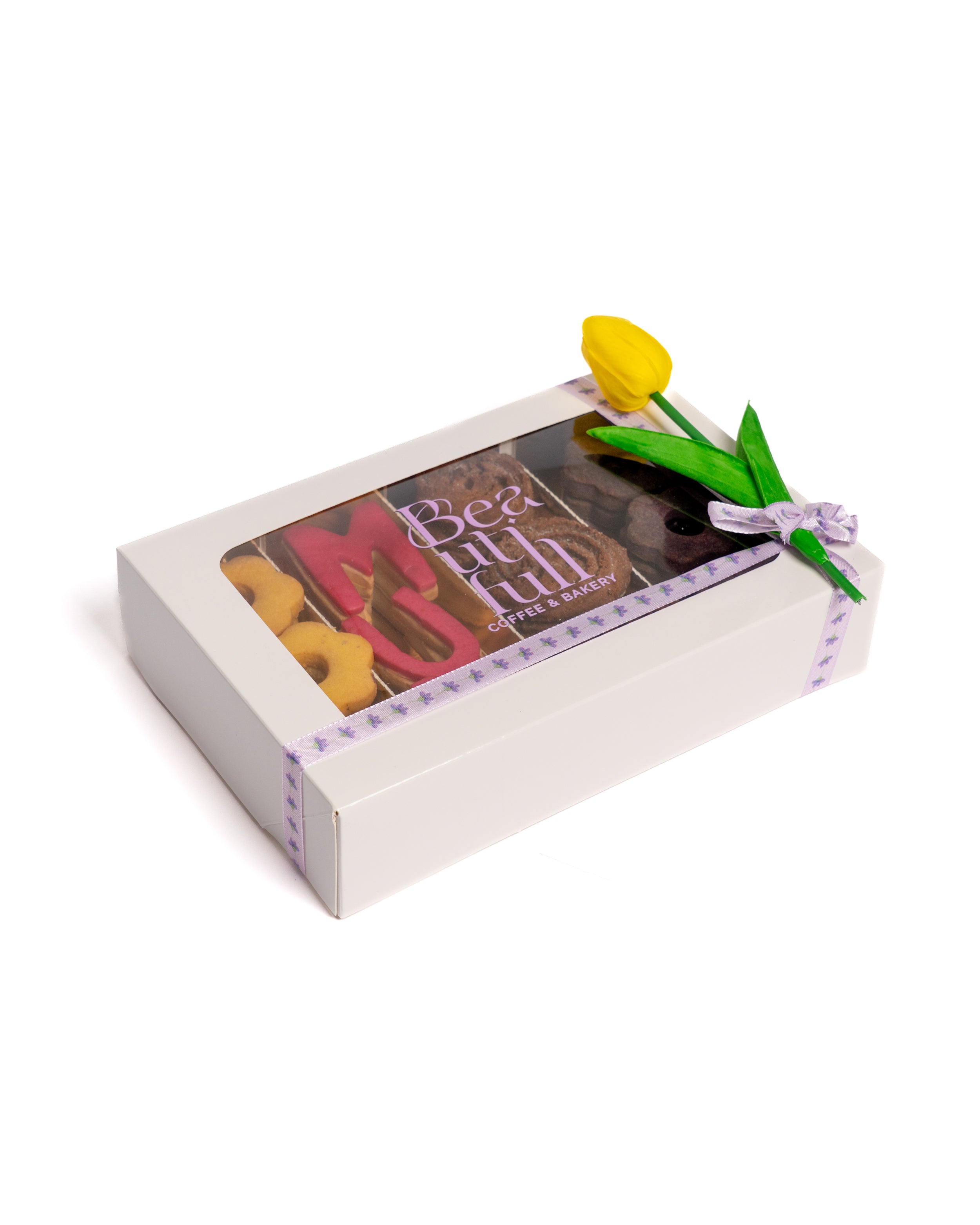 Full di biscotti artigianali con tulipano in regalo